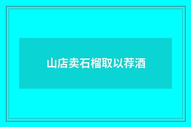 山店卖石榴取以荐酒