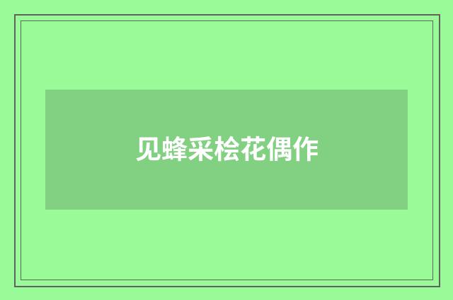 见蜂采桧花偶作