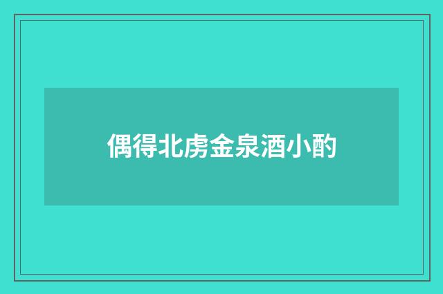 偶得北虏金泉酒小酌