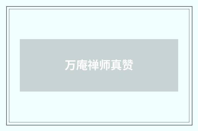 万庵禅师真赞