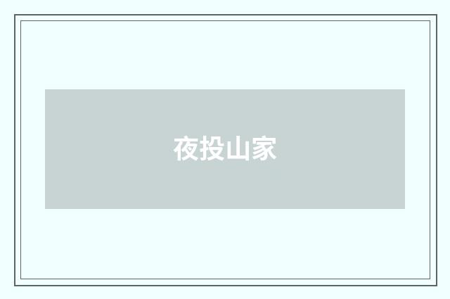 夜投山家