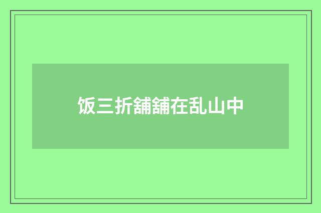 饭三折舖舖在乱山中