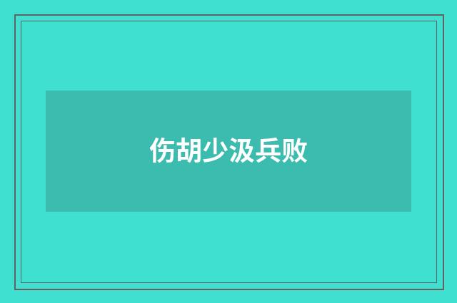 伤胡少汲兵败