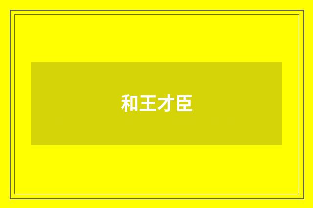 和王才臣