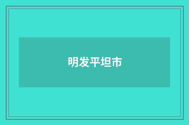 明发平坦市