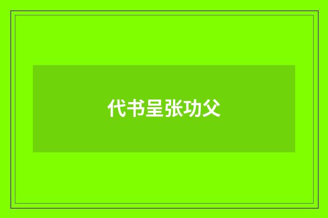 代书呈张功父