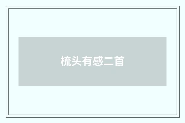 梳头有感二首