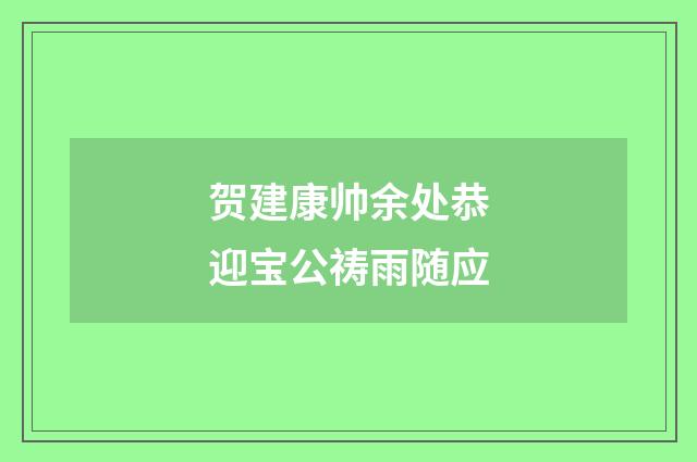 贺建康帅余处恭迎宝公祷雨随应