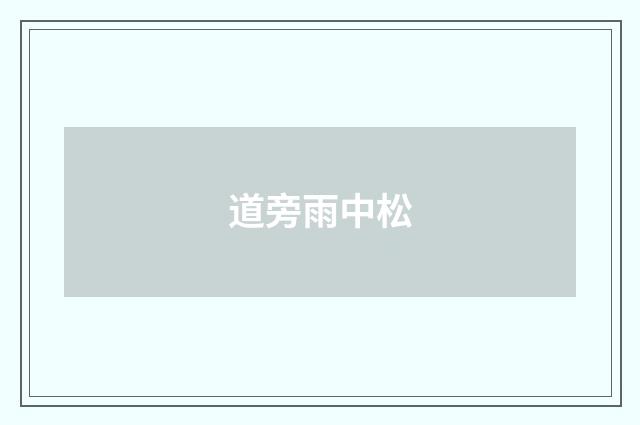 道旁雨中松