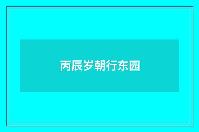 丙辰岁朝行东园