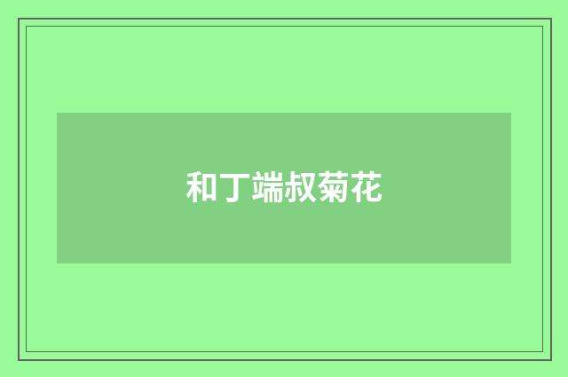 和丁端叔菊花