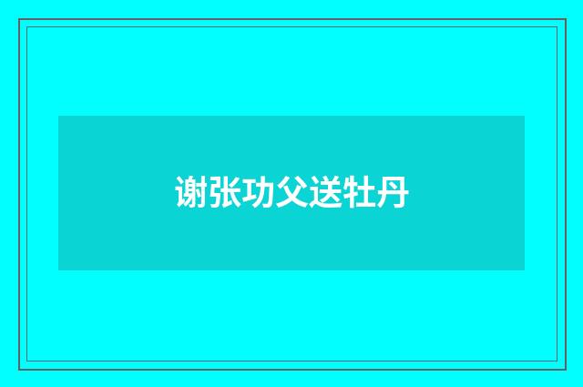 谢张功父送牡丹