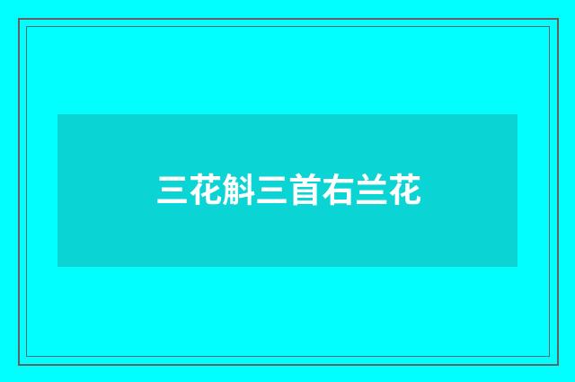 三花斛三首右兰花
