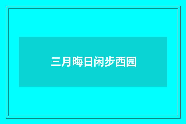 三月晦日闲步西园