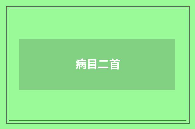 病目二首