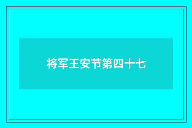 将军王安节第四十七