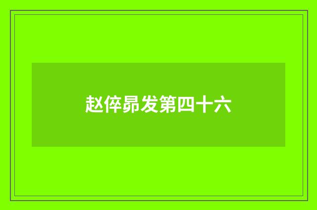 赵倅昴发第四十六