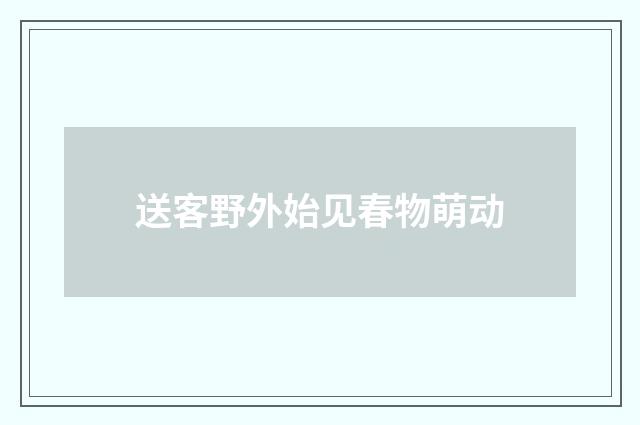 送客野外始见春物萌动