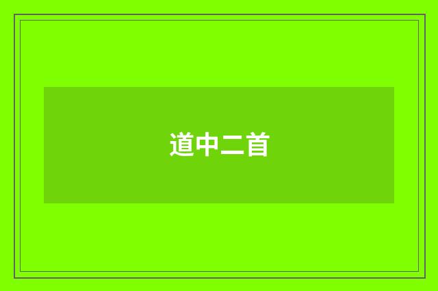 道中二首
