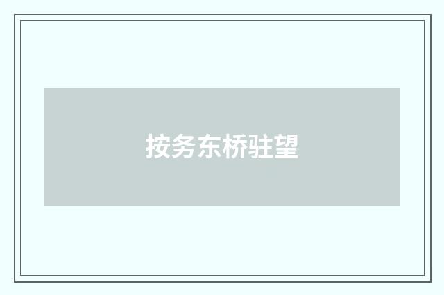 按务东桥驻望