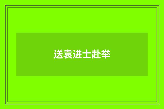 送袁进士赴举