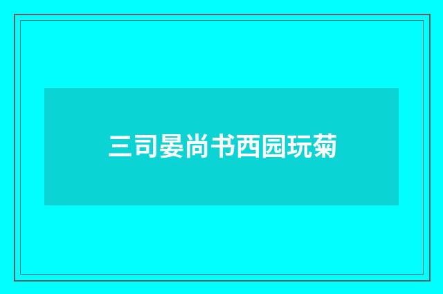 三司晏尚书西园玩菊