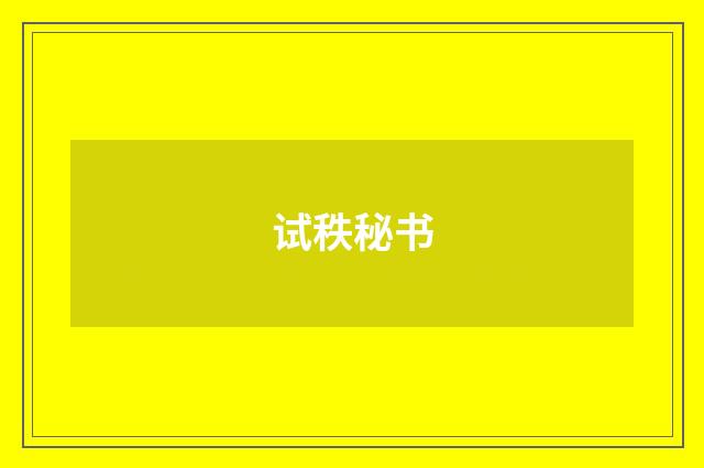 试秩秘书
