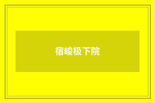 宿峻极下院