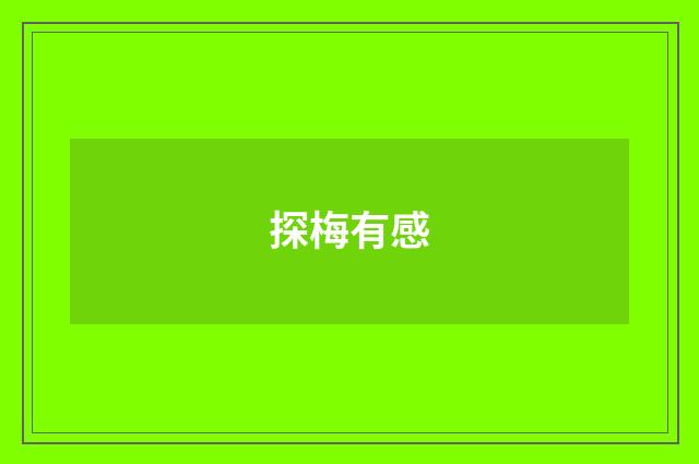 探梅有感