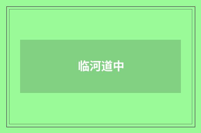 临河道中