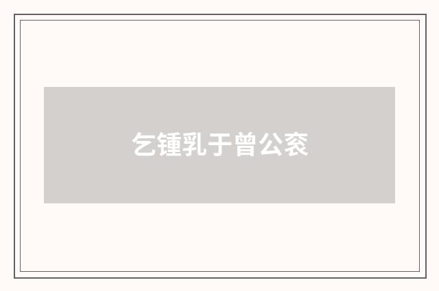 乞锺乳于曾公衮