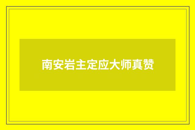 南安岩主定应大师真赞
