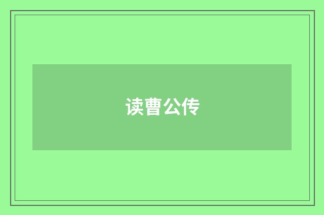 读曹公传