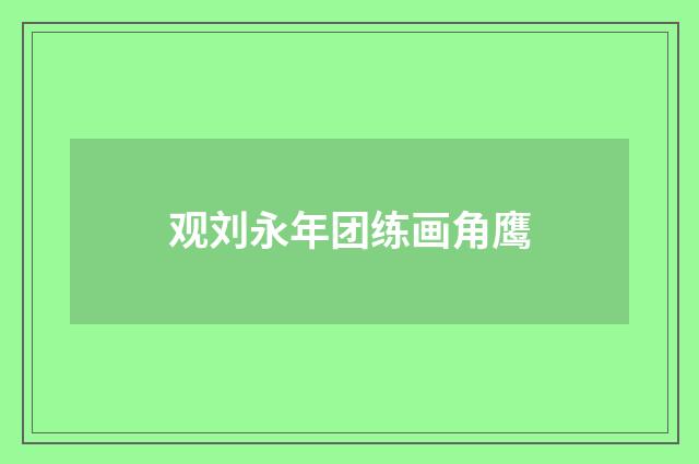 观刘永年团练画角鹰
