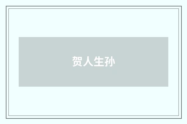贺人生孙