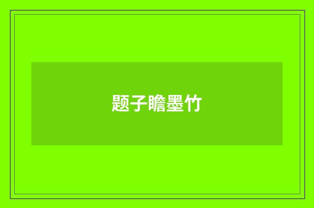 题子瞻墨竹