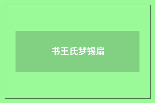 书王氏梦锡扇