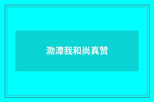 泐潭我和尚真赞