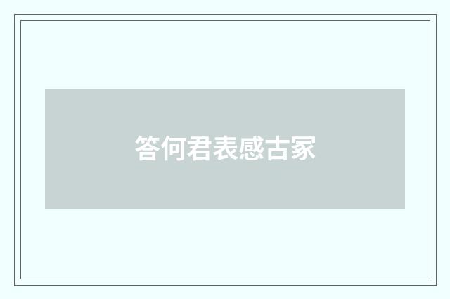 答何君表感古冢