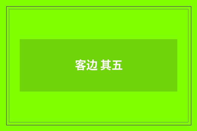 客边 其五