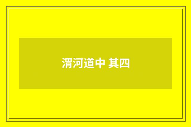 渭河道中 其四