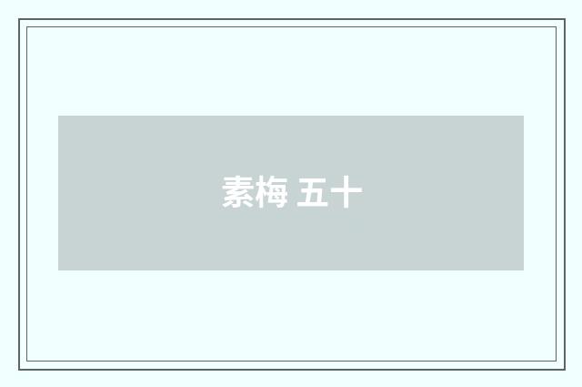 素梅 五十