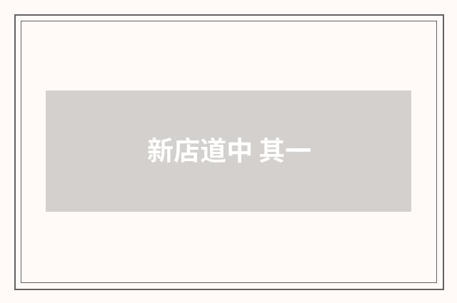 新店道中 其一