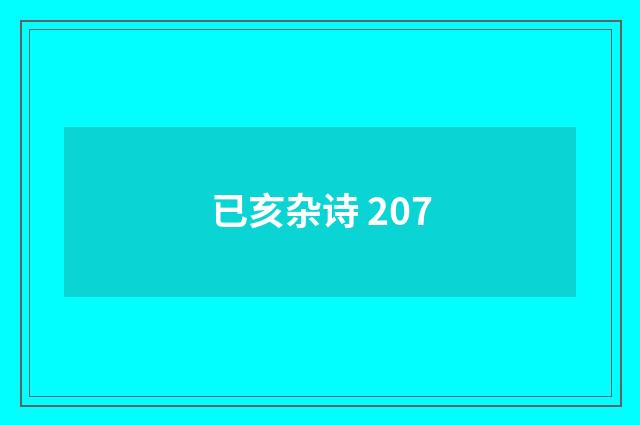 已亥杂诗 207