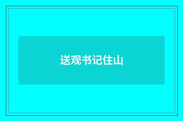 送观书记住山