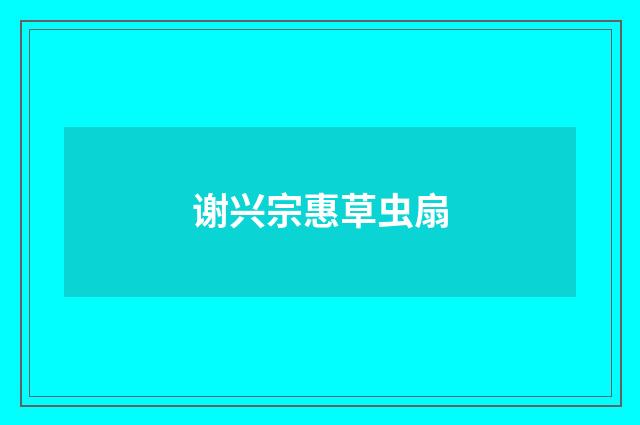 谢兴宗惠草虫扇