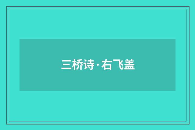 三桥诗·右飞盖