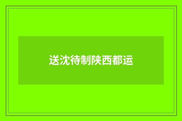 送沈待制陕西都运