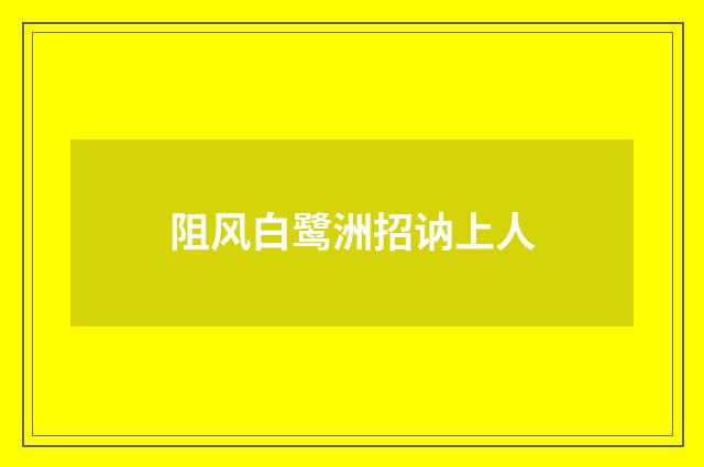 阻风白鹭洲招讷上人