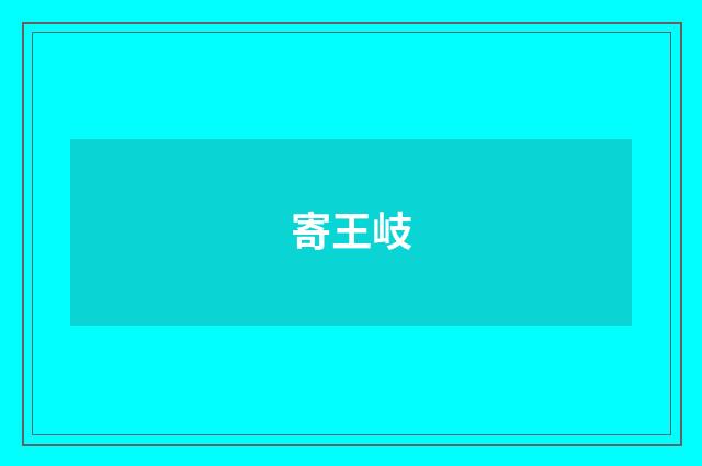 寄王岐